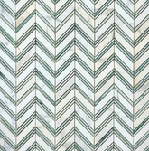 Calacatta Gold & Green Grand Chevron Marble Mosaic Polished- 1 piece